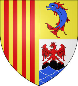 Blason de la région Provence-Alpes-Côte d'Azur. CC BY-SA (https://creativecommons.org/licenses/by-sa/4.0) Blason de la région Provence-Alpes-Côte d'Azur.