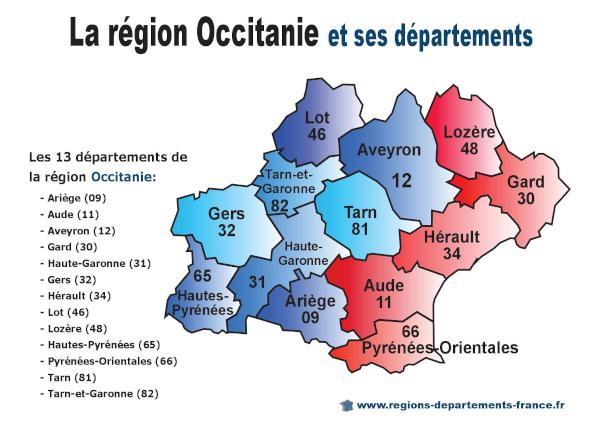 Départements 09 (Ariège) : localisation et départements limitrophes.