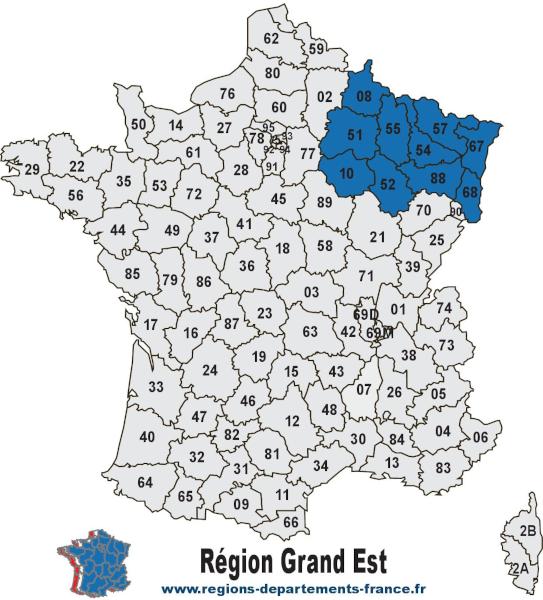 région grand est carte