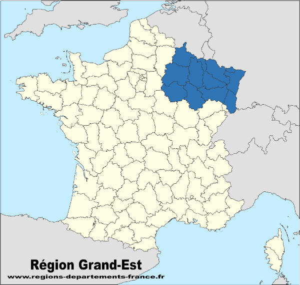 Région Grand Est et localisation.
