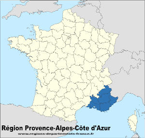 Réforme territoriale, carte de la région Provence-Aples-Côte d'Azur. CC BY-SA (https://creativecommons.org/licenses/by-sa/4.0) Région Provence-Aples-Côte d'Azur.