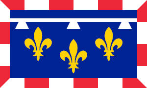 Drapeau de la région Centre-Val de Loire. CC BY-SA (https://creativecommons.org/licenses/by-sa/4.0) Drapeau de la région Centre-Val de Loire.